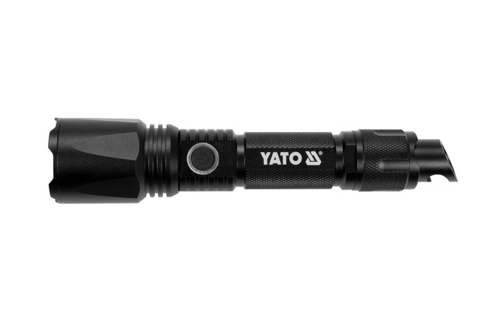 Багатофункціональний світлодіодний ліхтарик YATO YT-08559 900 лм, портативний акумулятор, відкривачка для пляшок, аварійний молоток