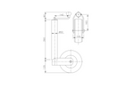 Опорне колесо з затискачем WINTERHOFF ST60-V-255SB+KLE60 400 кг 60 мм 525-755 мм