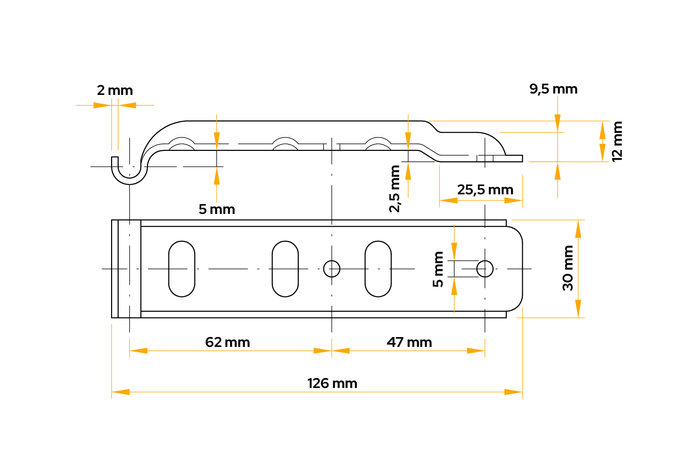 Кріплення бокового зчіпного пристрою UNITRAILER Z-02/BVG 10-B для бокового зчіпного пристрою причепа