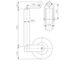 Опорне колесо WINTERHOFF ST60-V-255SB 400 кг 60 мм 525-755 мм